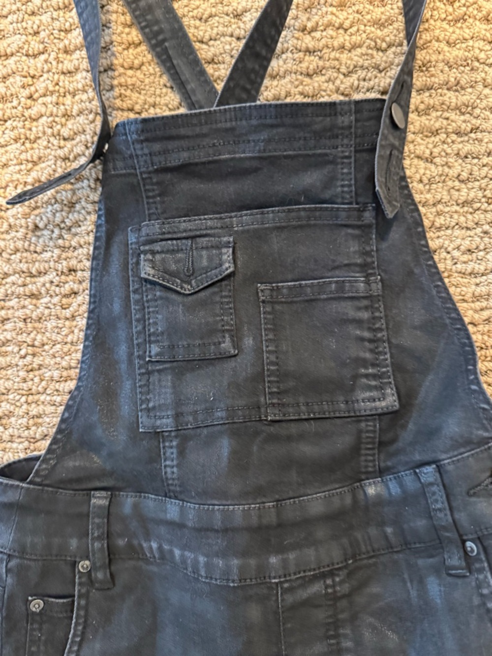 Free People black overalls